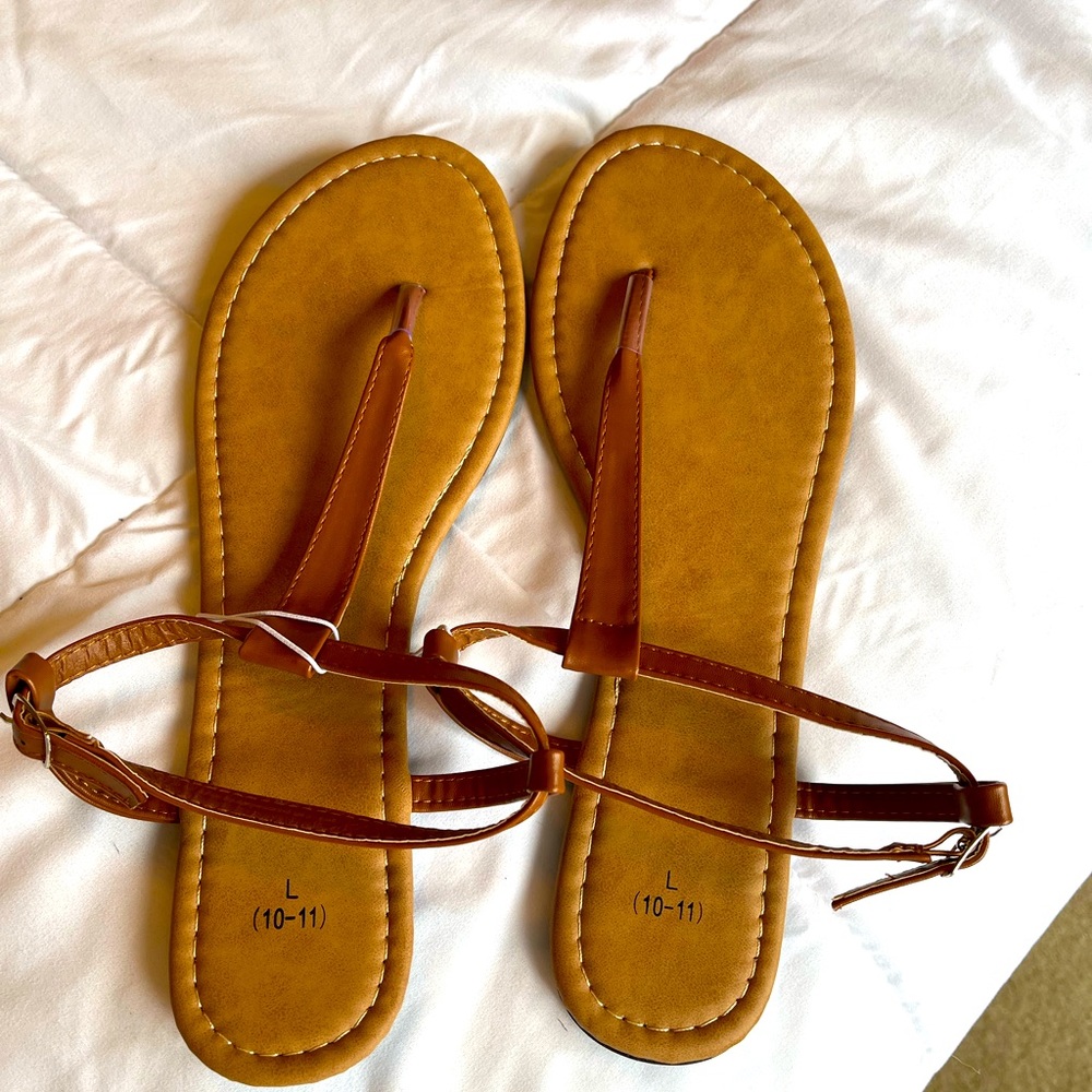 Ladies Cognac Sandals